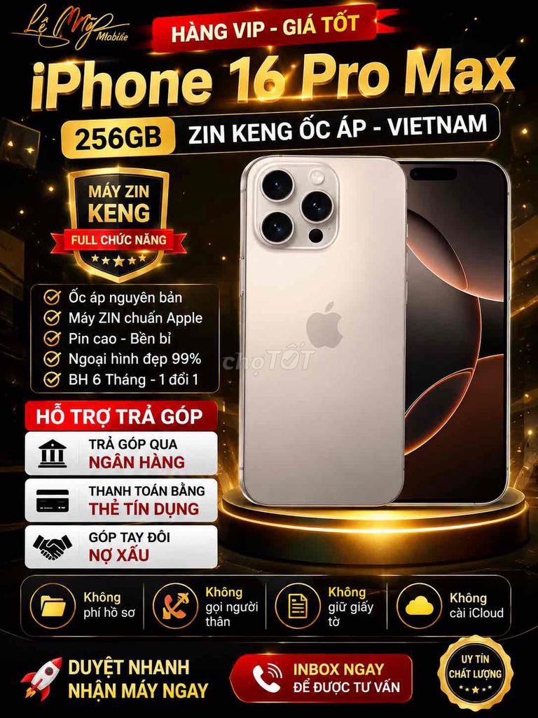 16 Pro Max 256GB sa mạc vietnam keng ko zin tặng. Mua bán Điện thoại tại Quận Tân Phú Tp Hồ Chí Minh được đăng bởi LỆ MỸ mobile hình 1