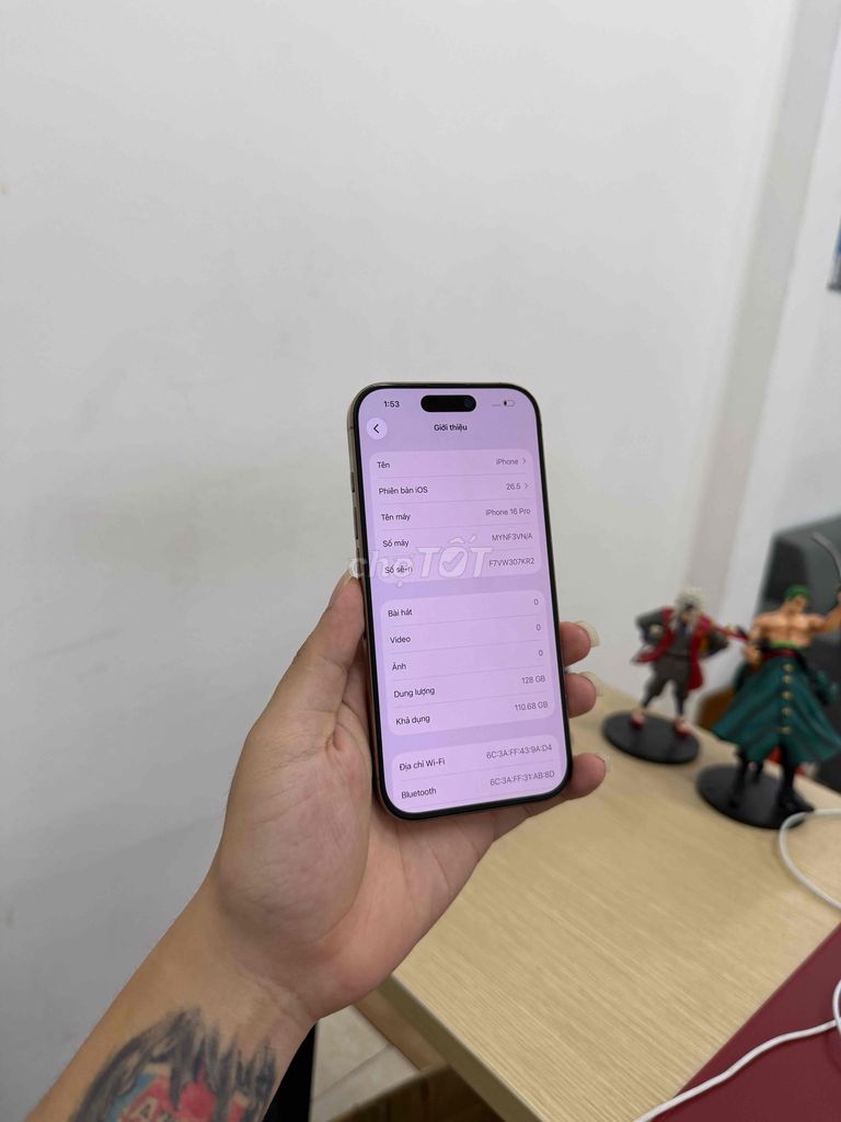 iPhone 16 Pro 128GB Vn/a Sa Mạc Zin Nguyên Bản. Mua bán Điện thoại tại Quận Đống Đa Hà Nội được đăng bởi Hà Nội Mobile Bao Duyệt Nợ Xấu hình 1