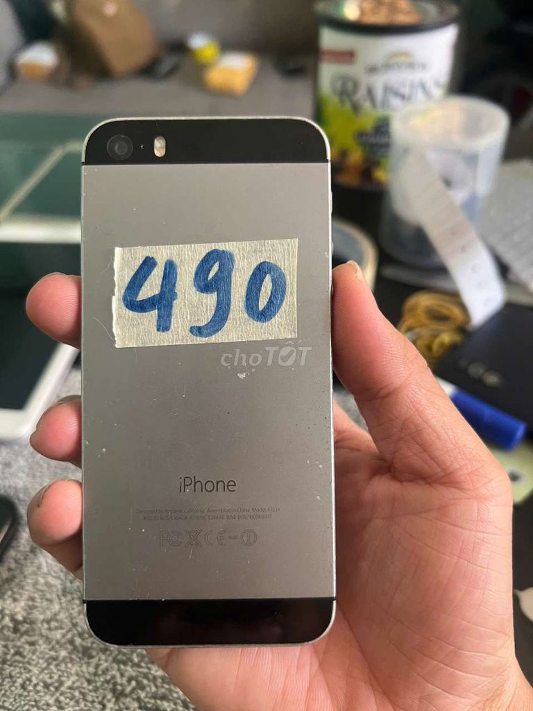 Ip5s, 16g, pin ok, mất vân. 490k