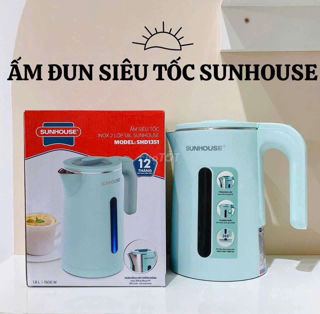 Ấm đun siêu tốc SUNHOUSE SHD1351. Mua bán Bếp, lò, đồ điện nhà bếp tại Huyện Hòa Vang Đà Nẵng được đăng bởi Kho hàng khuyến mãi HỒNG YẾN Điện Phương Điện Bàn hình 1