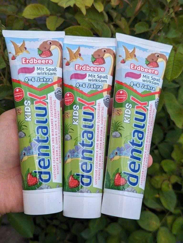Kem đánh răng Dentalux Dâu 100ml. Mua bán Thiết bị vệ sinh, nhà tắm tại Quận Long Biên Hà Nội được đăng bởi tổng kho gia dụng  hình 1