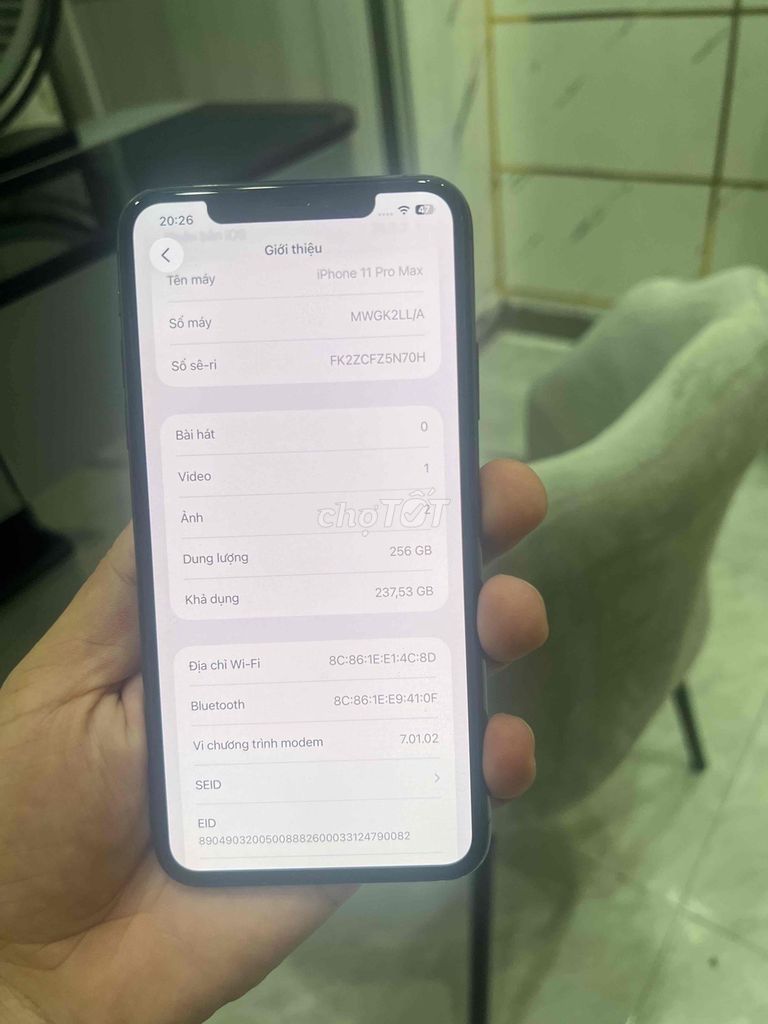 Apple iPhone 11 Pro Max 256GB Xám. Mua bán Điện thoại tại Quận Cầu Giấy Hà Nội được đăng bởi Maee hình 1