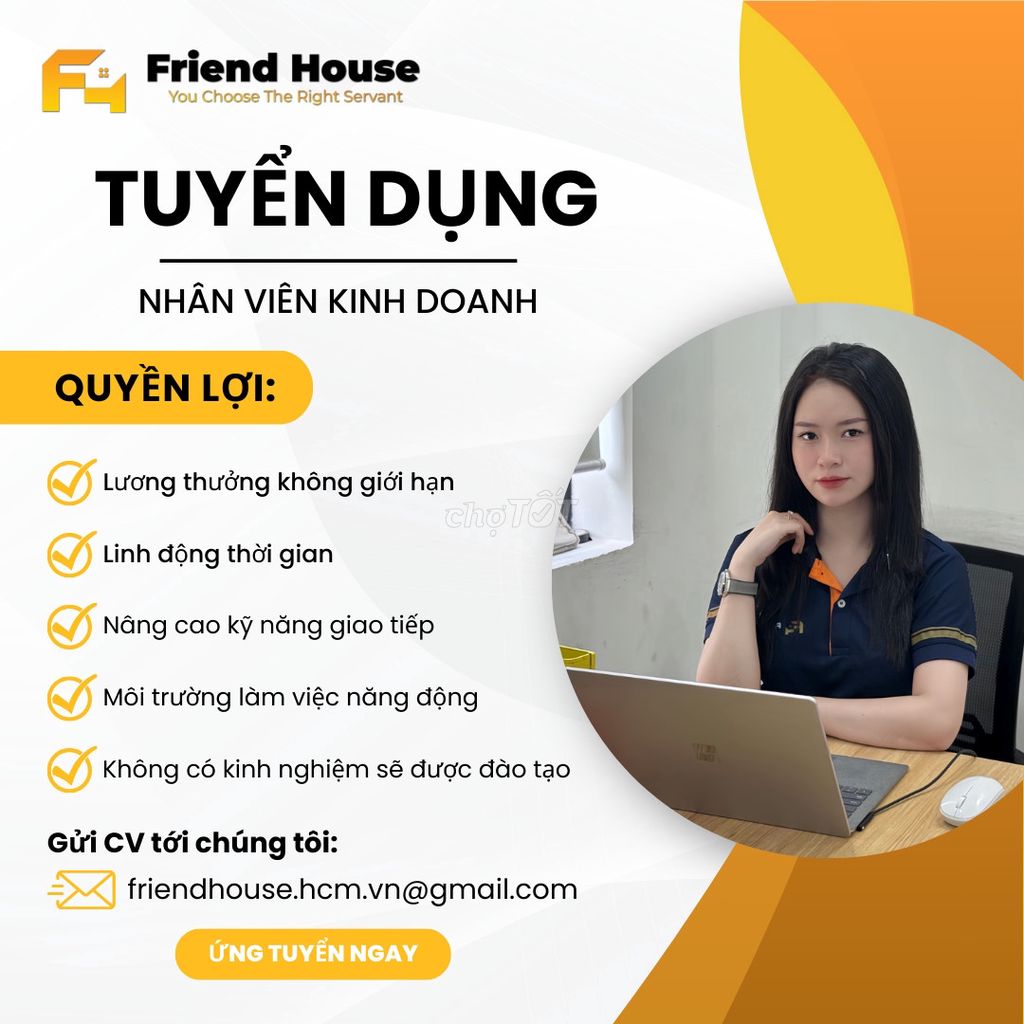 FRIENDHOUSE TUYỂN DỤNG SALE PHÒNG TRỌ THÁNG 9