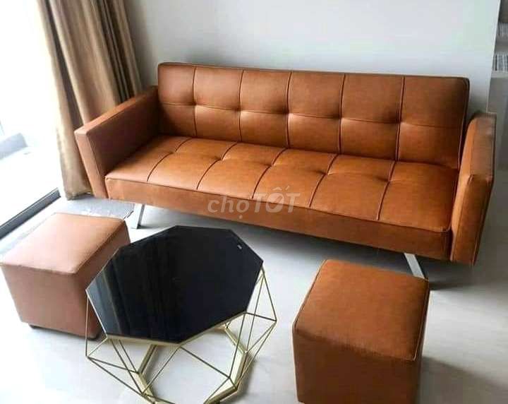 SOFA BED - SOFA CÓ TAY - DA NHIỀU MÀU