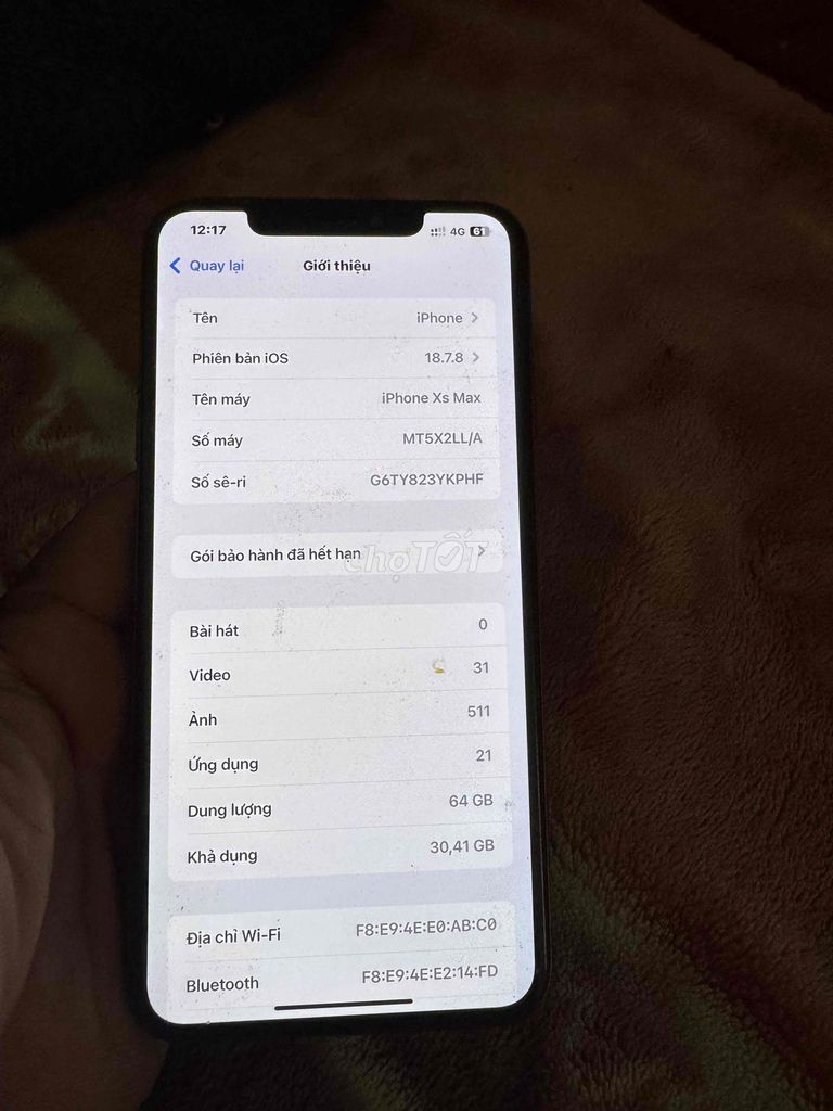 iPhone Xs Max 64GB Vàng. Mua bán Điện thoại tại Huyện Quỳnh Lưu Nghệ An được đăng bởi đông trân hình 1