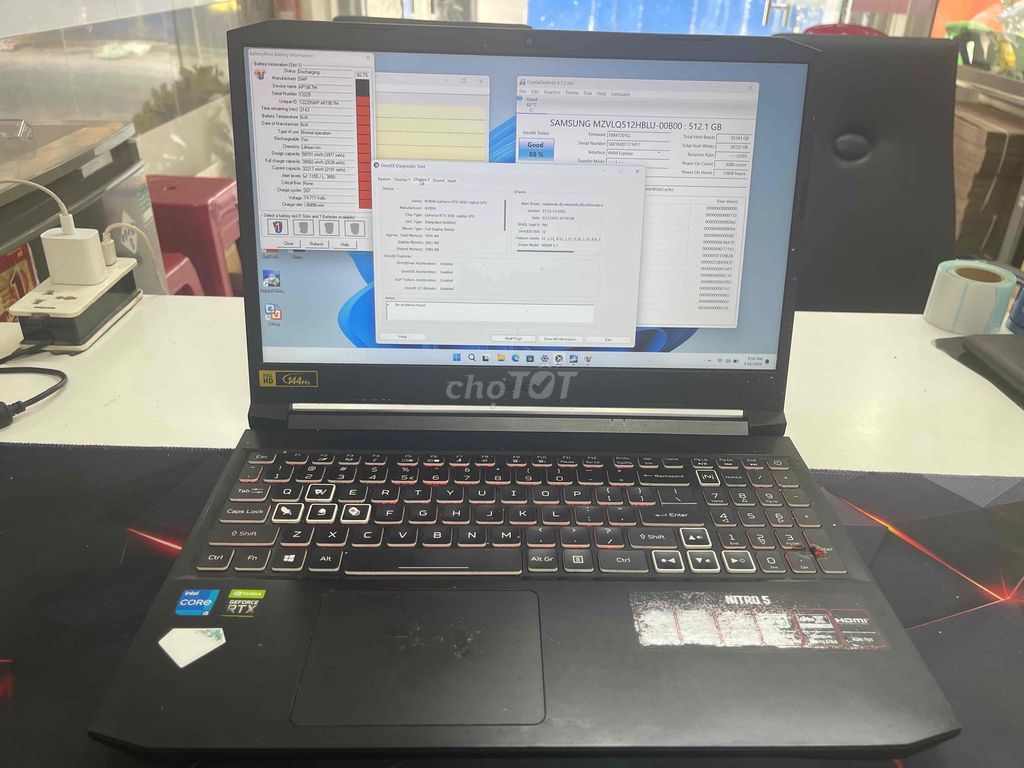 Acer Nitro i5-11th Gen/8GB/512GB RTX 3050. Mua bán Laptop tại Quận Gò Vấp Tp Hồ Chí Minh được đăng bởi Chí Hướng Smartphone Cs HN hình 1