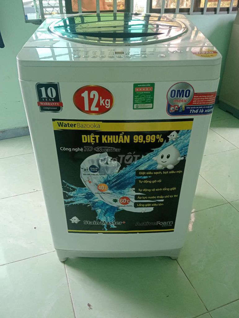Máy giặt Toshiba 12kg Trắng đã dùng. Mua bán Máy giặt tại Quận Bình Thuỷ Cần Thơ được đăng bởi Hoa Nguyen hình 1