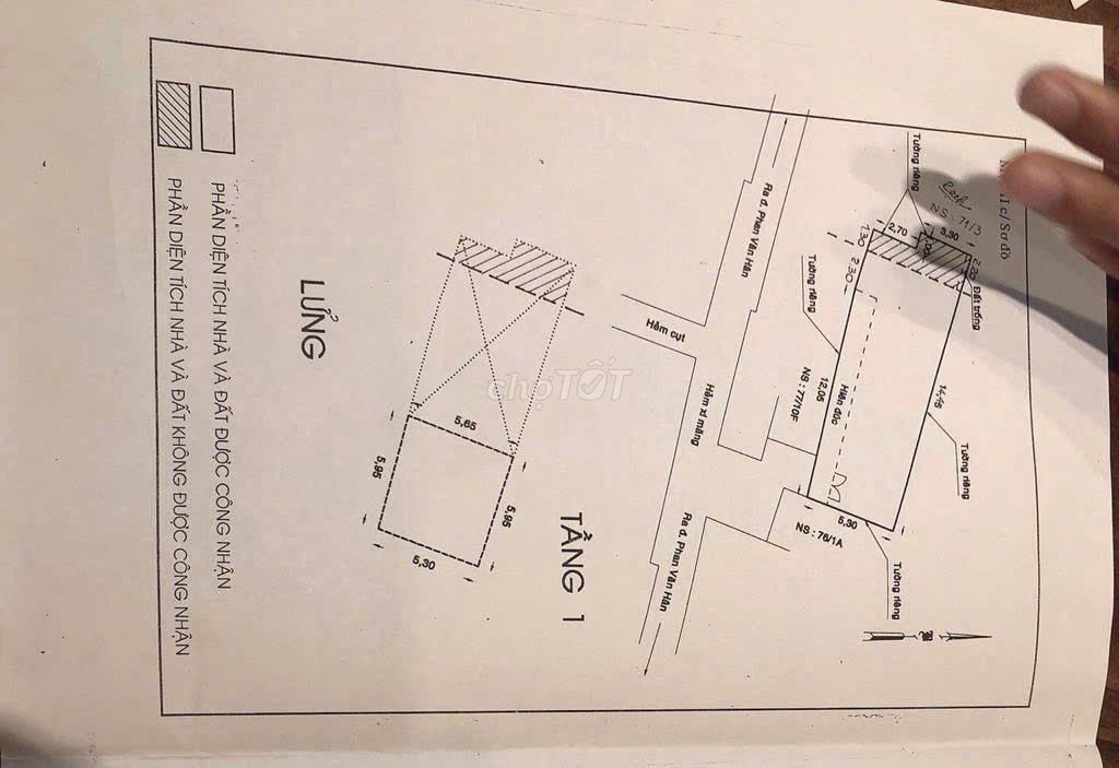 NHÀ 2 TẦNG 4PN-82M2- PHAN VĂN HÂN P17 BÌNH THẠNH-NGANG 5,3X16,6M.