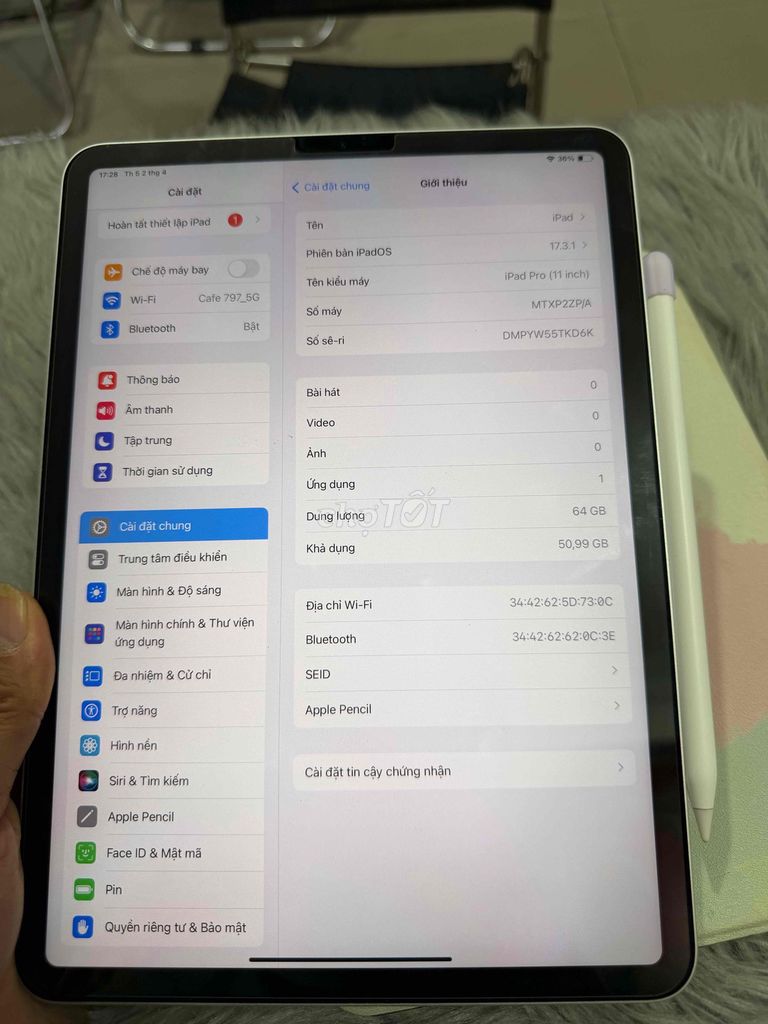 iPad Pro 2018 11 inch 64GB 99%. Mua bán Máy tính bảng tại Thành phố Thủ Đức Tp Hồ Chí Minh được đăng bởi đỗ huy hình 1