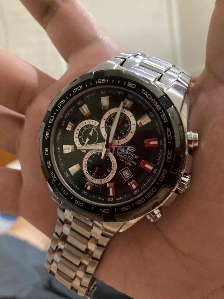 Casio Edifice Chronograph Nam Kim loại Bạc, Đen. Mua bán Đồng hồ tại Huyện Củ Chi Tp Hồ Chí Minh được đăng bởi Huỳnh Tuấn Kiệt hình 1