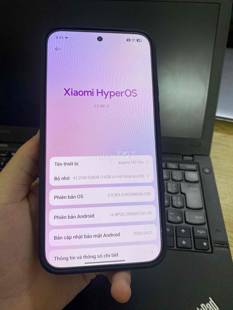 Xiaomi 15T Pro 512GB Đen. Mua bán Điện thoại tại Quận Đống Đa Hà Nội được đăng bởi Minh Tuấn hình 1