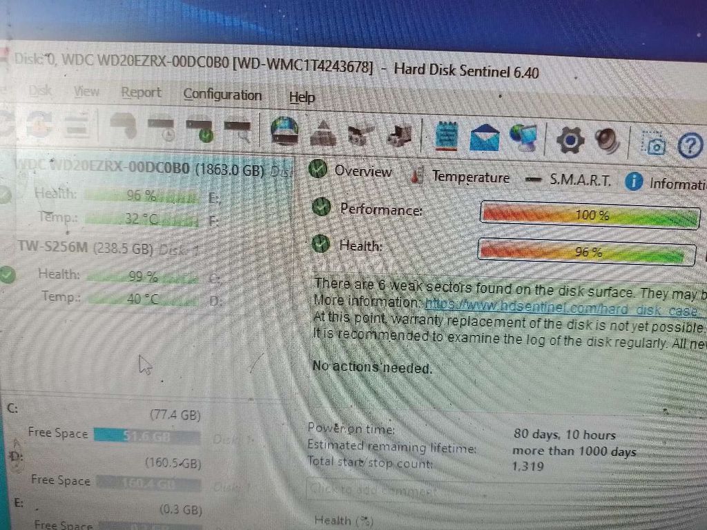 Ổ cứng HDD WD 2TB SATA sức khỏe 96%. Mua bán Linh kiện (RAM, Card...) tại Huyện Vũng Liêm Vĩnh Long được đăng bởi nguyễn thành thi hình 1