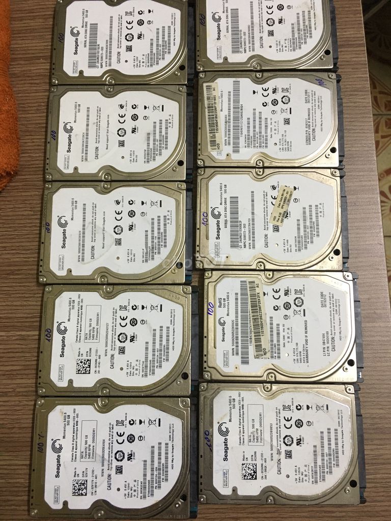 500gb laptop hiệu seagate 100% sức khỏe