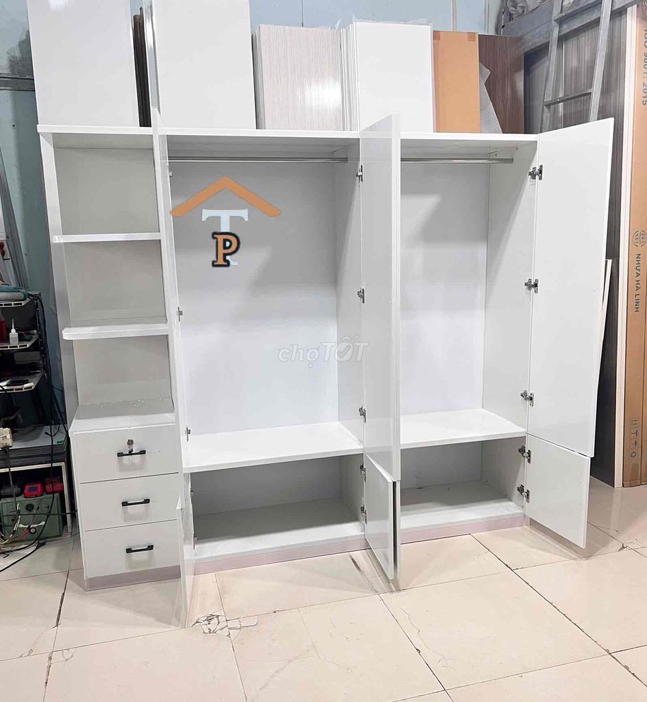 Tủ quần áo 4 cánh + kệ nhựa đài loan. Mua bán Tủ, kệ gia đình tại Thành phố Thủ Đức Tp Hồ Chí Minh được đăng bởi Ngọc Lan hình 1