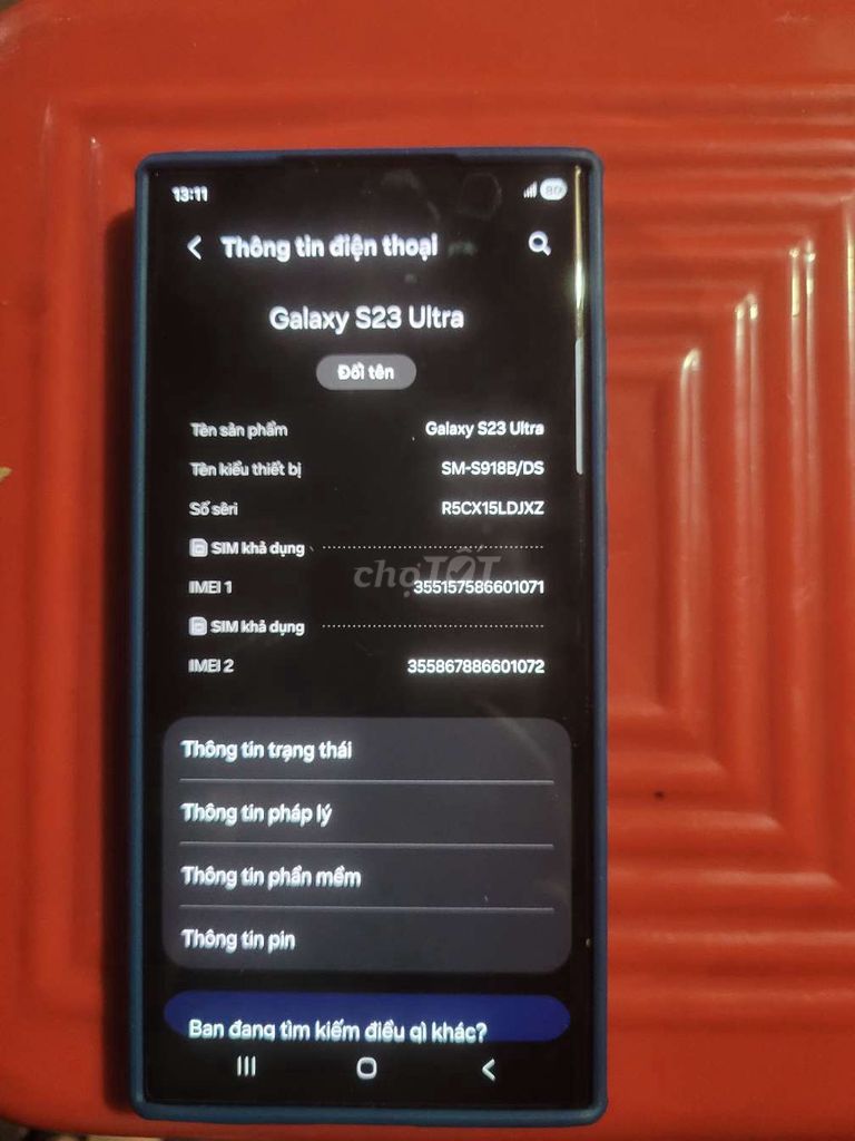Samsung Galaxy S23 Ultra 256GB Xanh Việt Nam. Mua bán Điện thoại tại Huyện Gia Lâm Hà Nội được đăng bởi Đôn Nguyên Đức hình 1