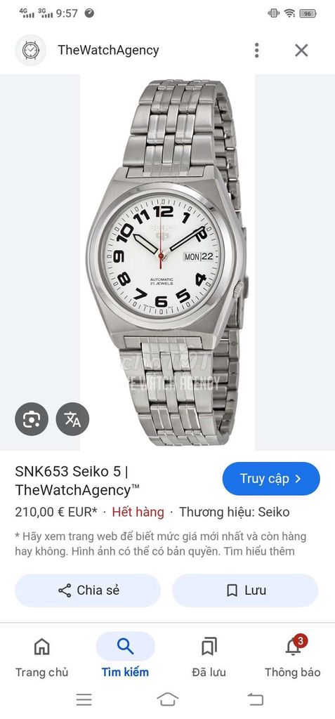 Đồng hồ Seiko 5 automatic 7s26-02E0 chánh hãng