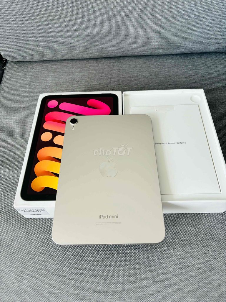 iPadMini7 128G wifi ,Fullbox BH 12/2025 openbox