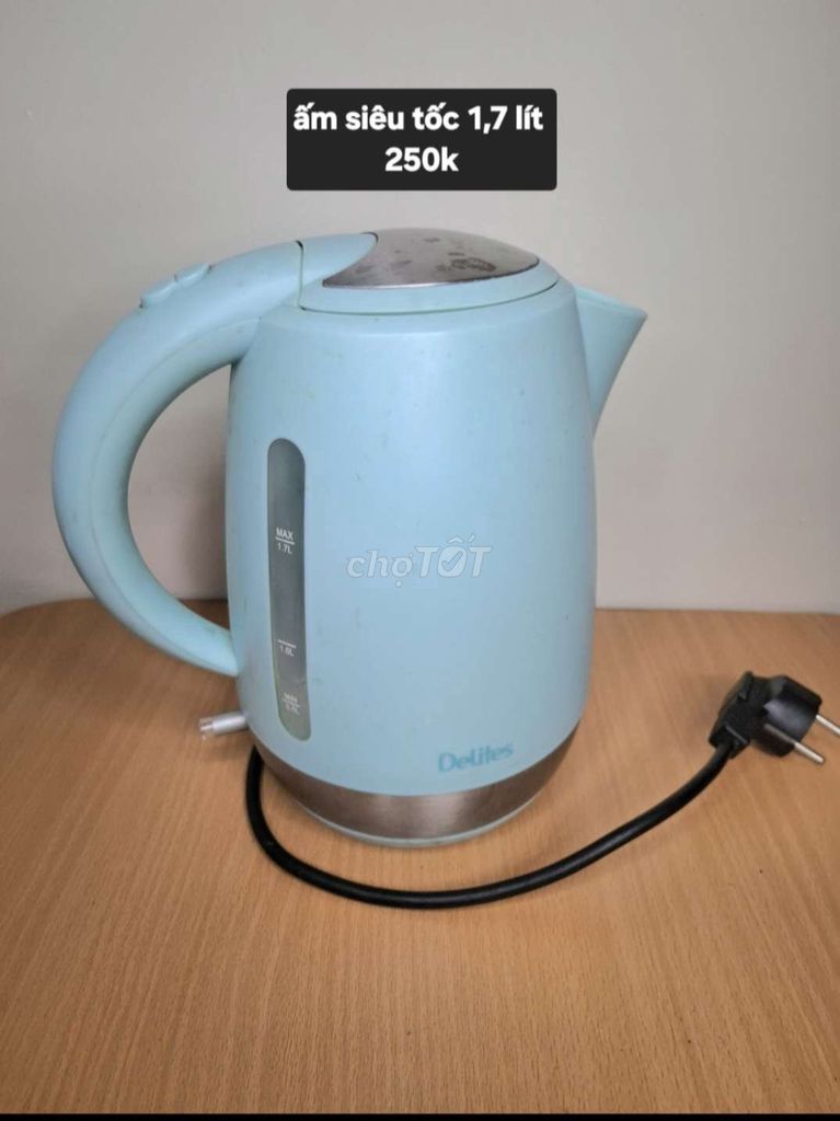 Ấm siêu tốc Delites 1.7 lít Xanh ngọc. Mua bán Bếp, lò, đồ điện nhà bếp tại Quận Đống Đa Hà Nội được đăng bởi abcxyz hình 1