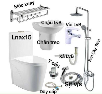 Combo-Bồn Cầu 10 món. Mua bán Thiết bị vệ sinh, nhà tắm tại Quận 12 Tp Hồ Chí Minh được đăng bởi Bồn Cầu Giá Rẻ