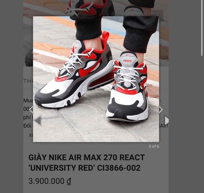 [CHÍNH HÃNG][Mới 95%] Nike AirMax 270 React