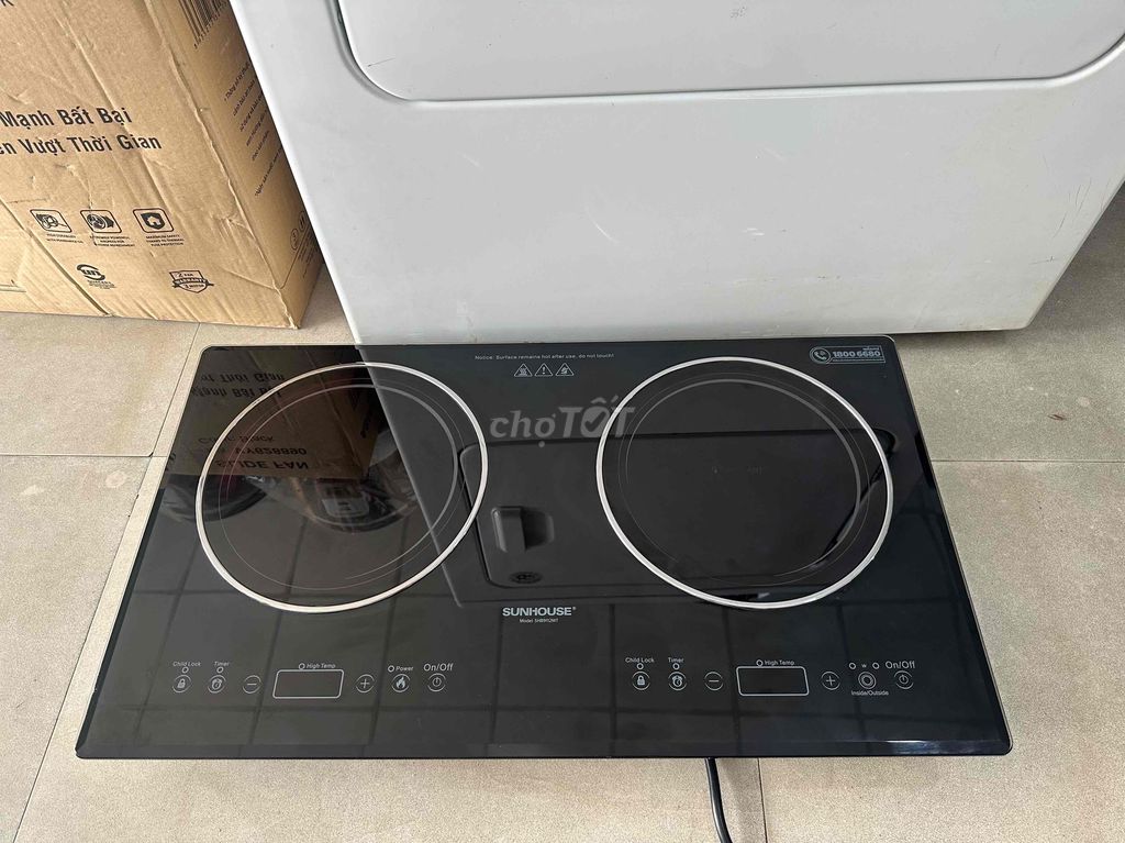Bếp hồng ngoại đôi lắp âm Sunhouse SHB9112MT. Mua bán Bếp, lò, đồ điện nhà bếp tại Quận Cẩm Lệ Đà Nẵng được đăng bởi Mỹ Mỹ hình 1