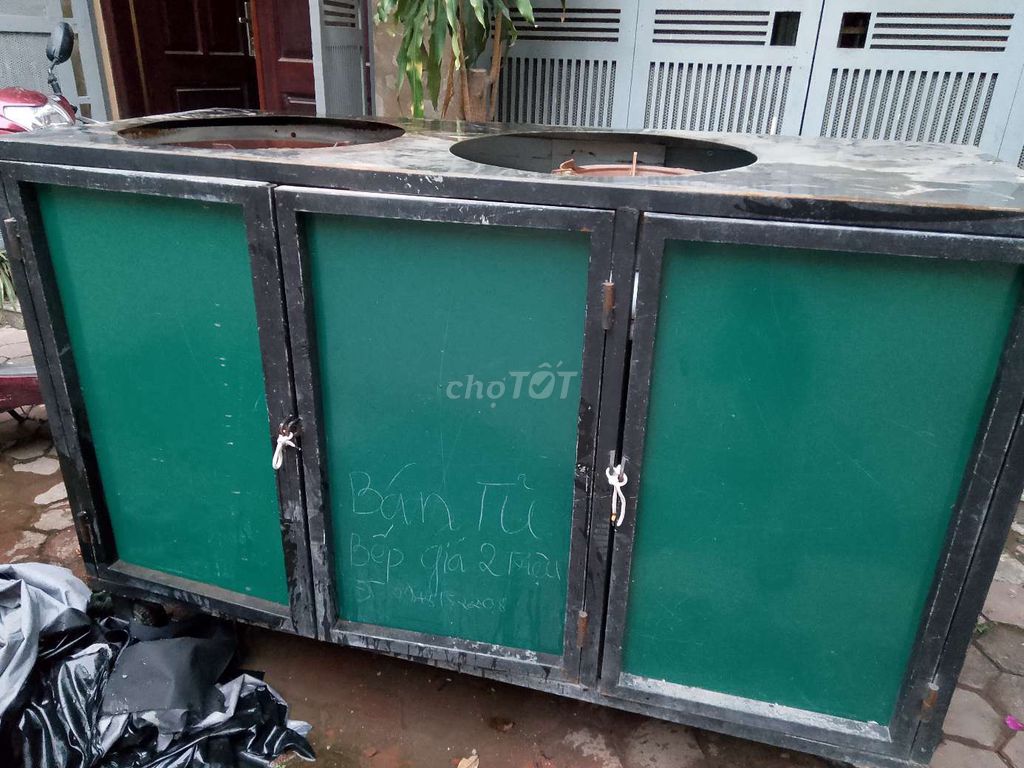 Xe đẩy bán đồ ăn Kim loại Xanh lá, Đen 2 bếp khè. Mua bán Đồ chuyên dụng, Giống nuôi trồng tại Quận Hà Đông Hà Nội được đăng bởi kiến khoa trần hình 1