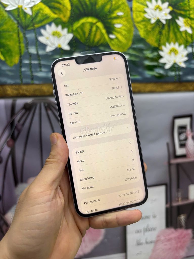 Apple iPhone 14 Plus 128GB Tím Quốc tế. Mua bán Điện thoại tại Quận Bắc Từ Liêm Hà Nội được đăng bởi Cửa hàng Bính Táo hình 1