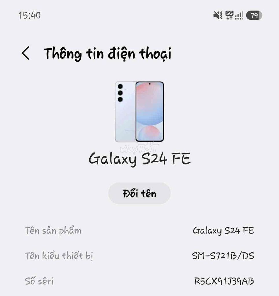 Samsung S24 FE 128GB Xanh dương. Mua bán Điện thoại tại Thành phố Biên Hòa Đồng Nai được đăng bởi Truc Huynh Nguyen Thanh hình 1