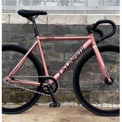 Xe đạp fixed gear TSUNAMI SNM100 - Màu Rose gold