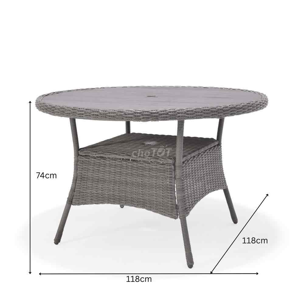 Bàn ăn tròn LifestyleGardenMartinique Mây nhựa Xám. Mua bán Bàn ghế tại Huyện Long Thành Đồng Nai được đăng bởi Nguyễn Thanh Nhi hình 1
