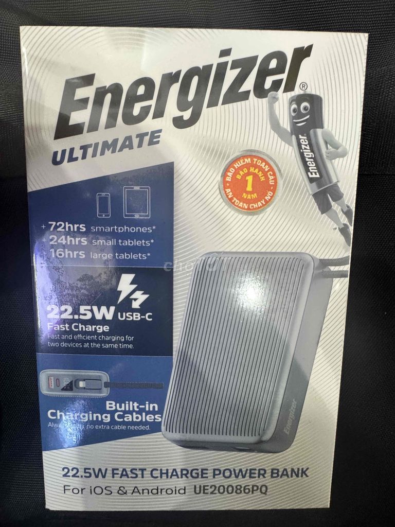 Sạc dự phòng Energizer UE20086PQ. Mua bán Phụ kiện (Màn hình, Chuột...) tại Quận Gò Vấp Tp Hồ Chí Minh được đăng bởi Gia Bảo hình 1