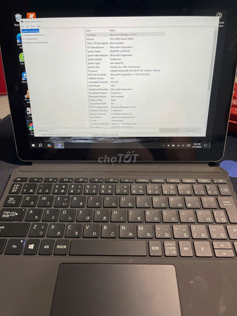Microsoft Surface Go 1 1825 (P 4415Y_8GB_129GB). Mua bán Máy tính bảng tại Quận 12 Tp Hồ Chí Minh được đăng bởi Catmonaut hình 1