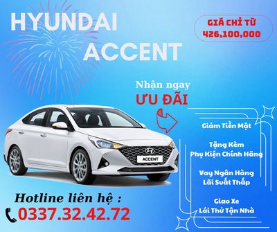Hyundai Accent - Trả trước 135 triệu nhận xe