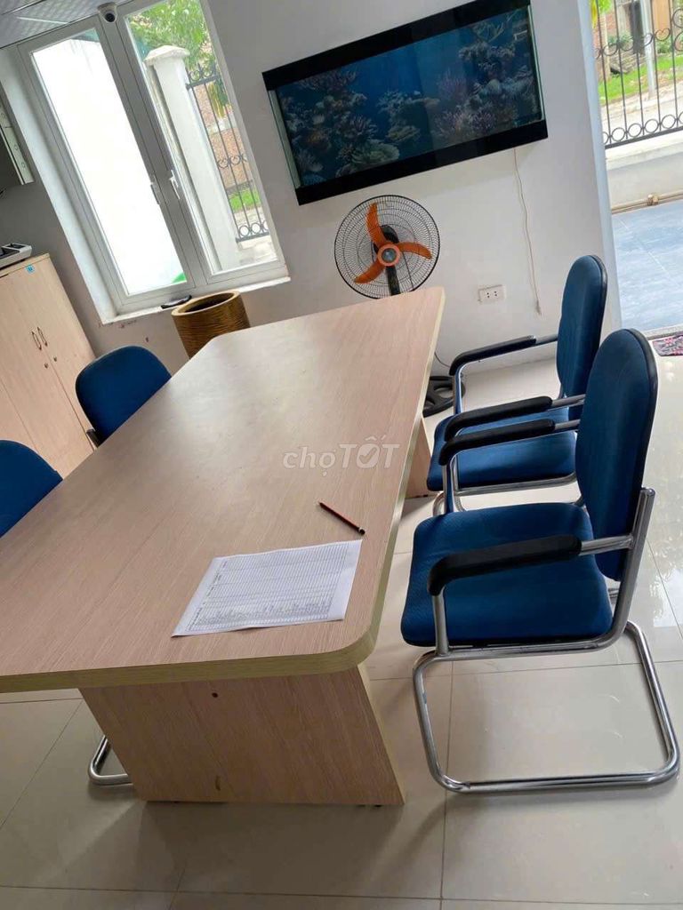 Bàn họp văn phòng Gỗ Vàng nhạt 1m2x2m. Mua bán Đồ dùng văn phòng tại Quận Bắc Từ Liêm Hà Nội được đăng bởi Đào Duy Lợi hình 1