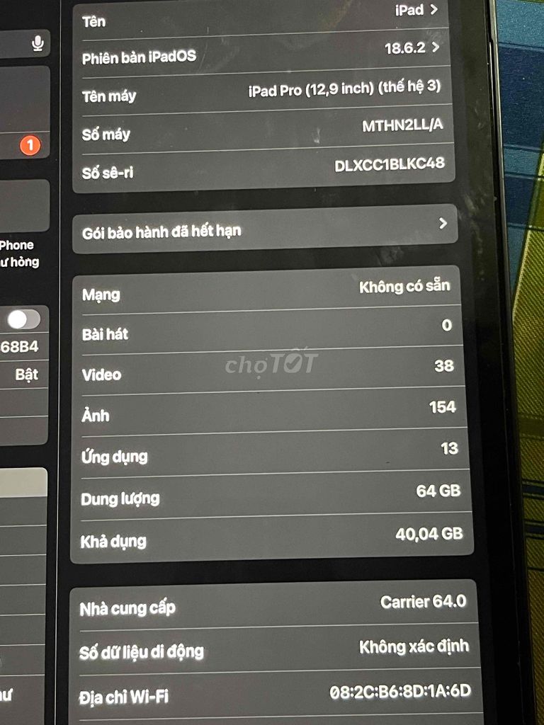 Apple iPad Pro 12.9 inch 64GB Đen. Mua bán Máy tính bảng tại Quận 7 Tp Hồ Chí Minh được đăng bởi TNL Nhạc Rap Life hình 1