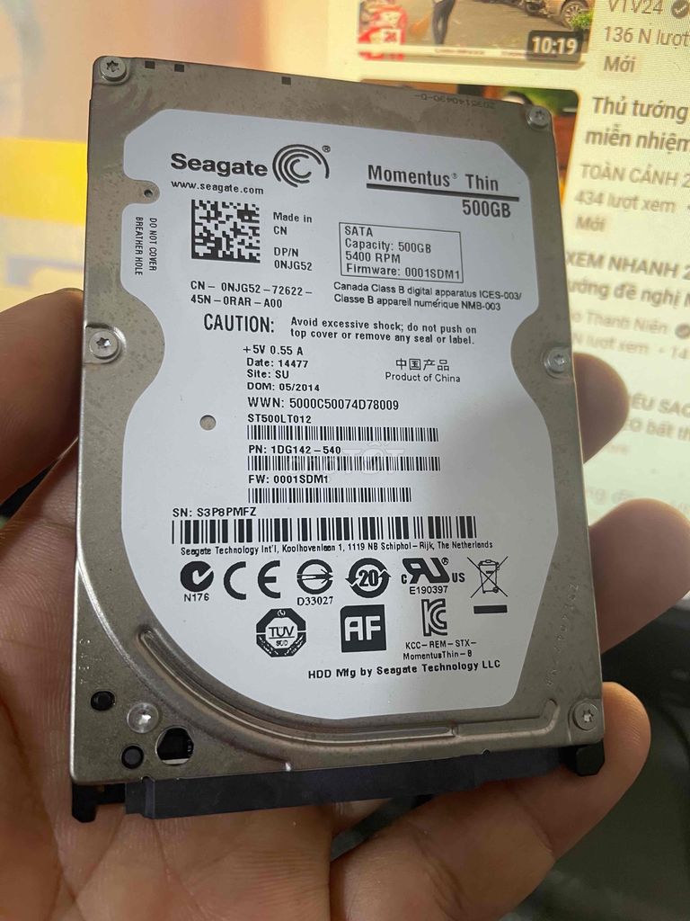 hdd 500g seagate laptops thin khỏe 100% san win 10