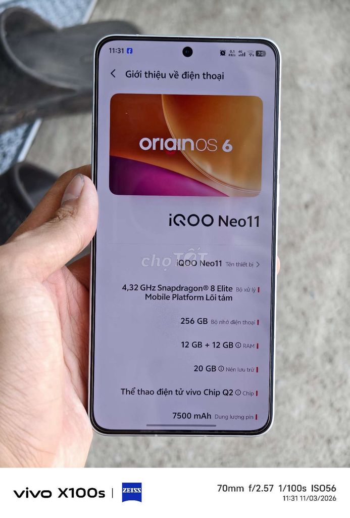 iQOO Neo 11 Trắng 12/256. Mua bán Điện thoại tại Huyện Phú Tân An Giang được đăng bởi Vinh 632 hình 1