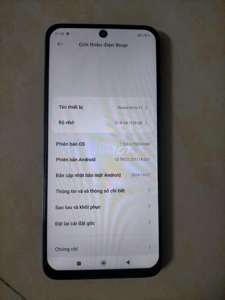 Xiaomi Redmi Note 11 128GB Xanh Android 13. Mua bán Điện thoại tại Quận Ninh Kiều Cần Thơ được đăng bởi tran thi Thuy hình 1