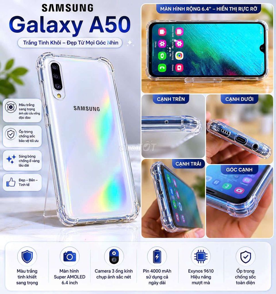 Samsung Galaxy A50 Trắng đẹp mất vân. Mua bán Điện thoại tại Thành phố Thủ Dầu Một Bình Dương được đăng bởi Xuân Hải hình 1