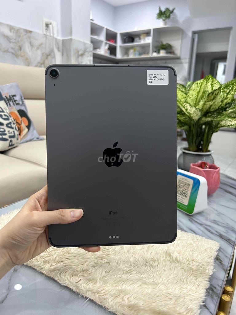 iPad Air 4 64GB Xám 11inch Nguyên Zin Pin 90. Mua bán Máy tính bảng tại Huyện Hóc Môn Tp Hồ Chí Minh được đăng bởi SIRI STORE HCM hình 1