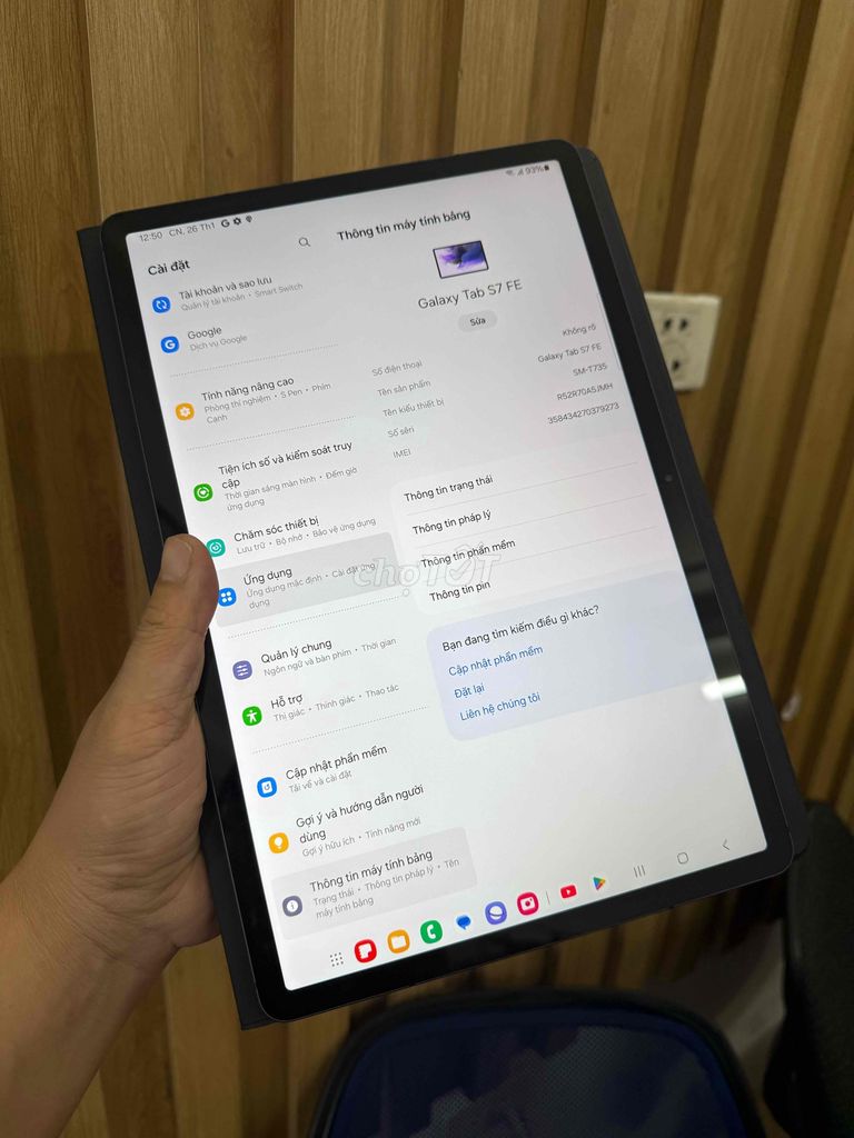 Samsung Tab S7 FE như mới bản có sim