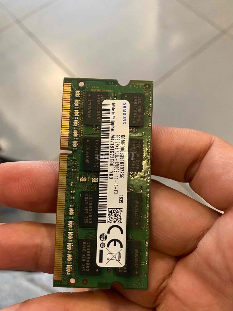 Ram Laptop Samsung 8G ddr3L bus 1600mhz zin us