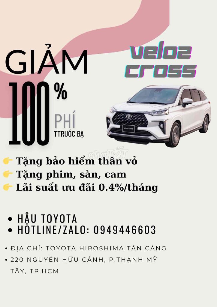Toyota Veloz Cross 2025. Mua bán Ô tô tại Quận Bình Thạnh Tp Hồ Chí Minh được đăng bởi Trọng Hậu Toyota HCM hình 1