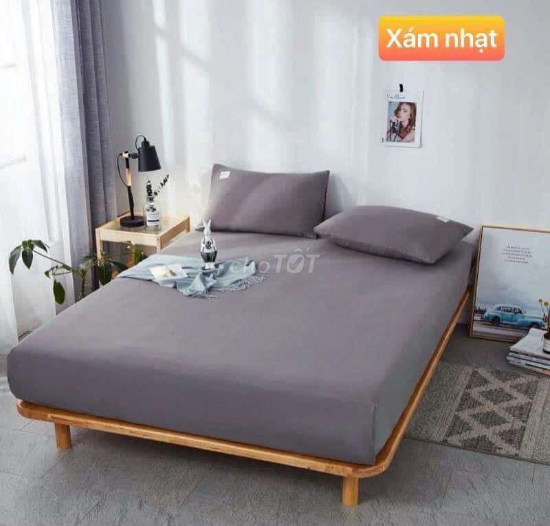 Bộ ga trải giường Cotton Xám nhạt. Mua bán Giường, chăn ga gối nệm tại Thành phố Thủ Đức Tp Hồ Chí Minh được đăng bởi lily home hình 1