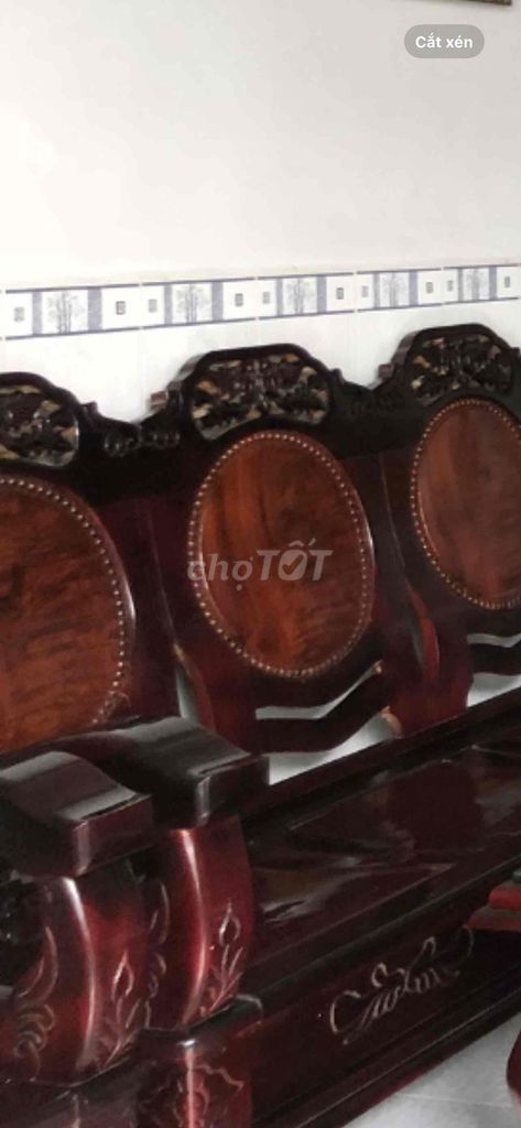 Ghế salon gỗ tràm nâu đỏ. Mua bán Bàn ghế tại Quận Bình Thuỷ Cần Thơ được đăng bởi Hu chi hình 1