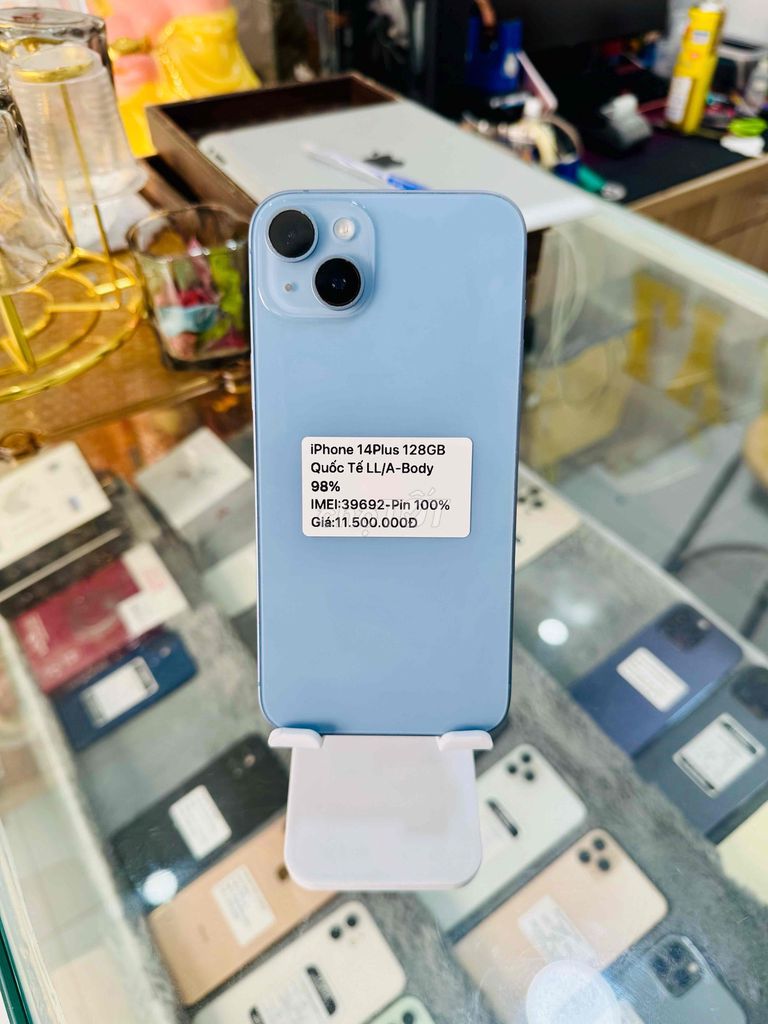 iPhone 14 Plus 128GB Xanh Dương (Đã qua sử dụng). Mua bán Điện thoại tại Thành phố Long Xuyên An Giang được đăng bởi Lý Apple hình 1