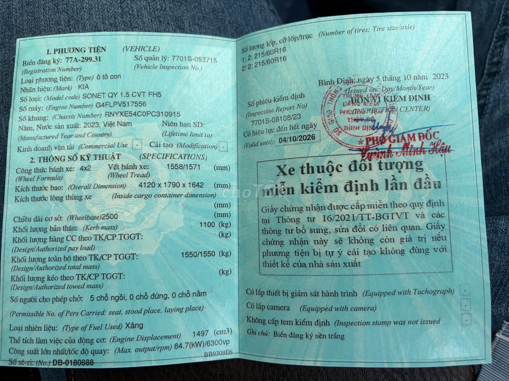 Kia Sonet 2023 Premium 1.5 AT - 31000 km. Mua bán Ô tô tại Thành phố Qui Nhơn Bình Định được đăng bởi Nguyễn Minh Vũ hình 4