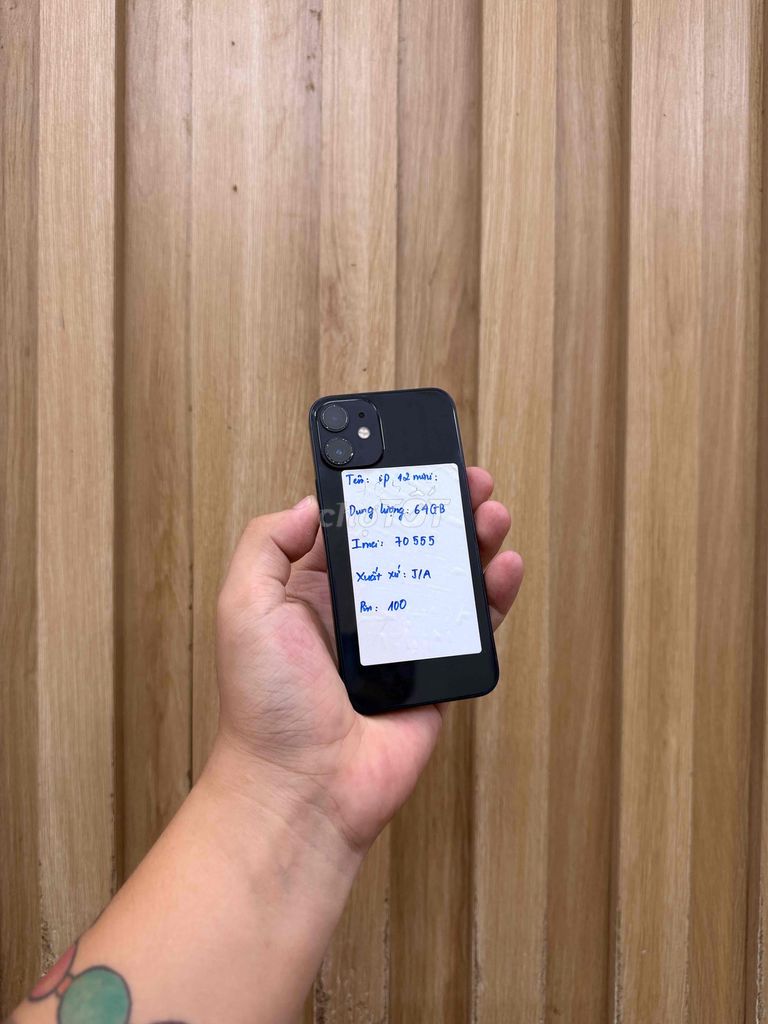 Apple iPhone 12 mini 64GB Đen. Mua bán Điện thoại tại Quận Đống Đa Hà Nội được đăng bởi  HT Mobie Trả góp nợ xáu bao duyệt hình 1