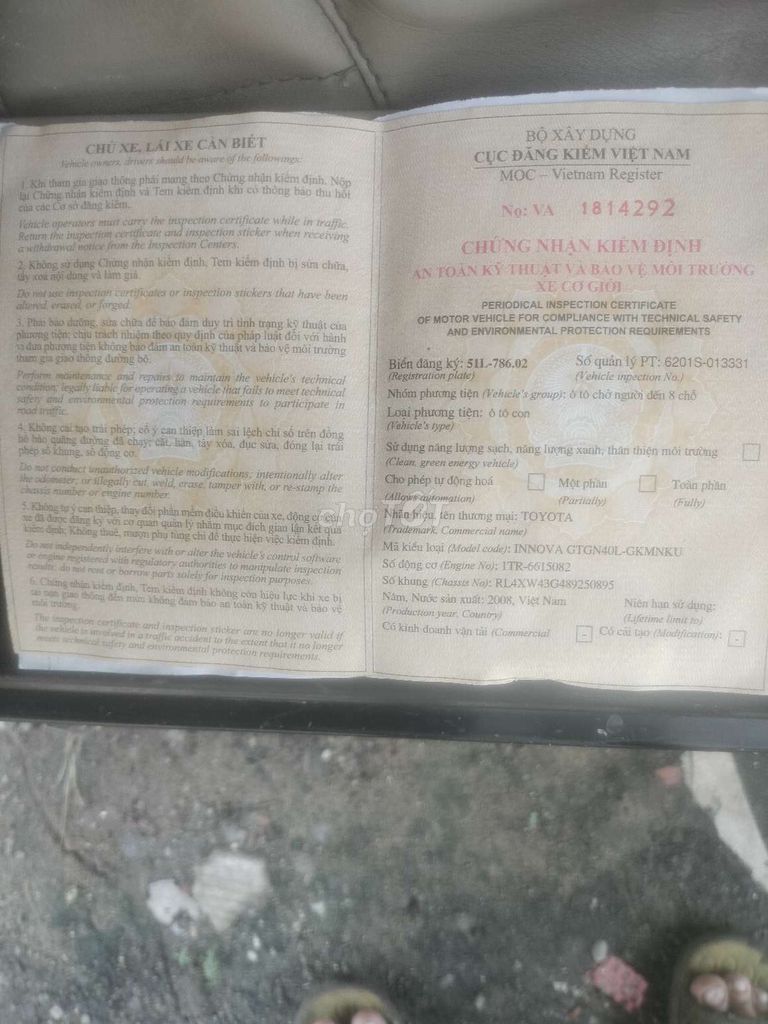 Xe nhà sử dụng chính chủ bán,Innova G 2008. Mua bán Ô tô tại Huyện Hóc Môn Tp Hồ Chí Minh được đăng bởi Phương 1980 hình 6