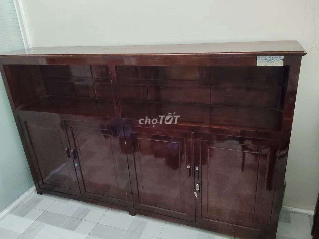 Tủ quầy Gỗ thao lao Nâu 4 cánh. Mua bán Tủ, kệ gia đình tại Huyện Phú Tân An Giang được đăng bởi NGO TUYEN hình 1